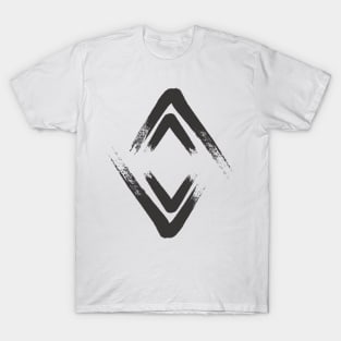 hand drawing diamond shape and triangle fabric pattern T-Shirt